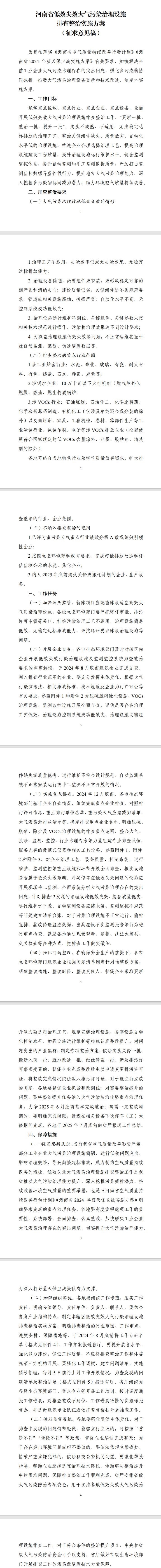 排查整治低效失效大氣污染治理設(shè)施，河南方案來襲