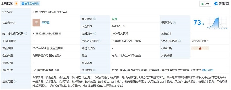 中國(guó)能建、國(guó)投電力合資成立新能源公司